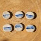 Worry Stone bicolore en céramique bleu