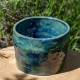 Grand Cache-pot vert et bleu