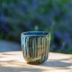 Tasse à rayures bleue