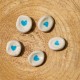 Worry Stone en céramique - Coeur bleu