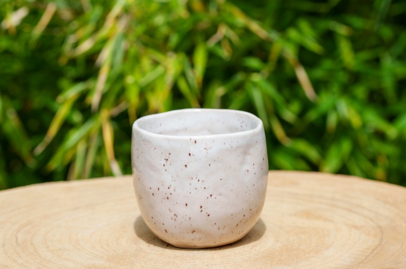 Pot en céramique Blanc pyrité