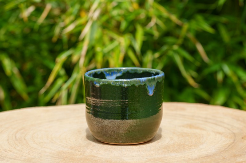 Pot vert métallisé