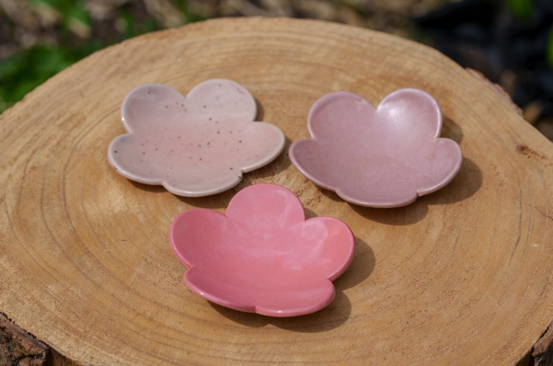 Coupelle fleur rose - modèle au choix