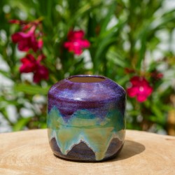 Vase violet et bleu