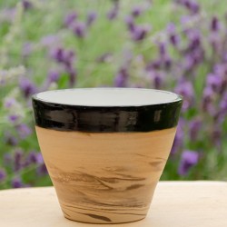 Cache-pot Marbré Noir et blanc