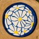 Grande assiette bleue fleurie