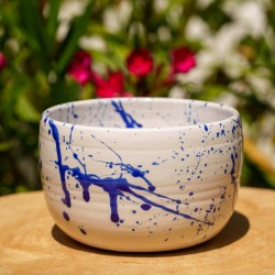 Grand bol blanc et bleu