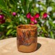 Pot ocre et rouille
