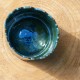 Cache-pot vert et bleu texturé