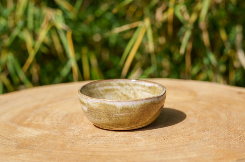 Ramequin beige et vert