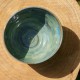 Saladier en céramique vert et bleu
