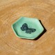 Coupelle hexagone papillon rose ou verte