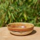 Assiette creuse ocre et rouille