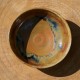 Assiette creuse ocre et rouille