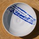 Assiette à pâtes bleue et blanche