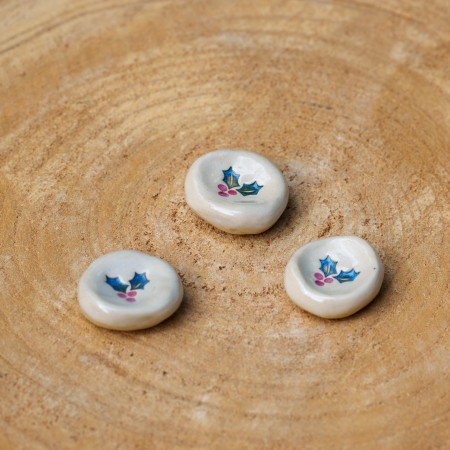 Worry Stone en céramique Myosotis