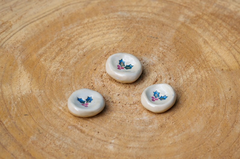 Worry Stone en céramique Myosotis