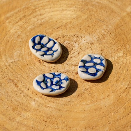 Worry Stone en céramique relief noir