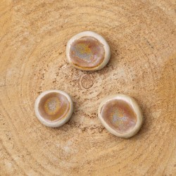 Worry Stone en céramique Ocre beige