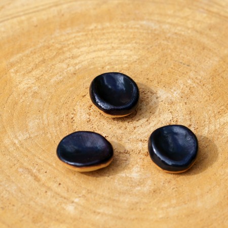 Worry Stone en céramique Café noir