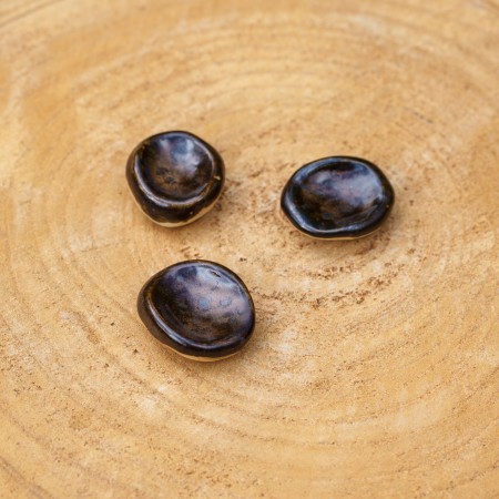 Worry Stone en céramique Café noir
