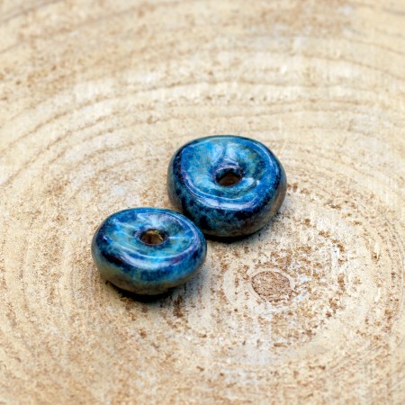 Worry Stone en céramique bleu 360°