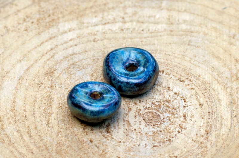Worry Stone en céramique bleu 360°