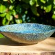 Grand plat de présentation bleu