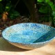 Grand plat de présentation bleu