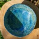 Grand plat de présentation bleu