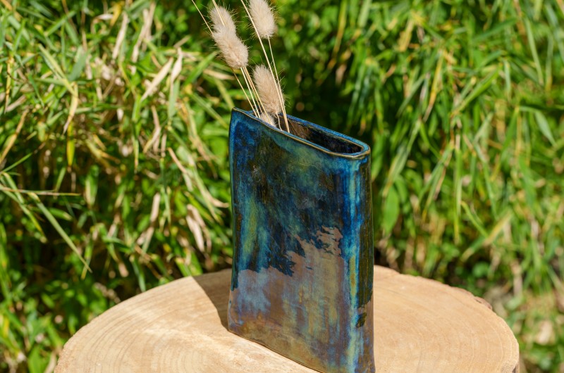 Vase Livre bleu et vert