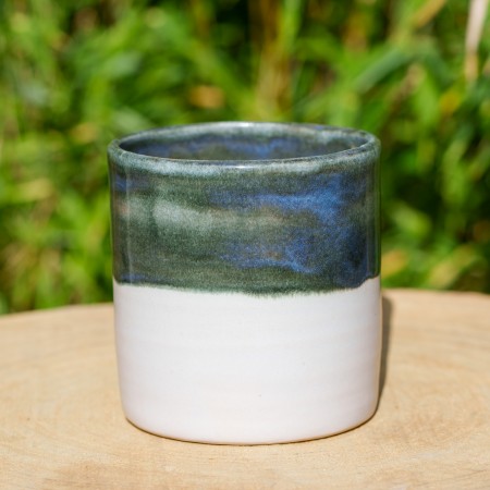 Pot bleu et blanc