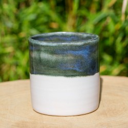 Pot bleu et blanc