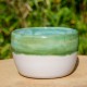 Pot vert et blanc pour plante verte