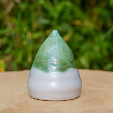 Sapin de Noël à poser vert et blanc