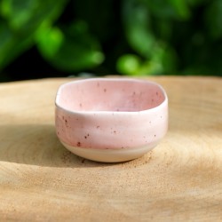 Petit Ramequin vieux rose en porcelaine