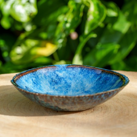 Coupelle texture bleue