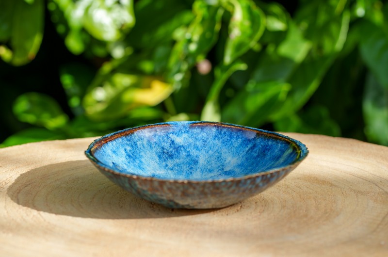 Coupelle texture bleue