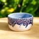 Pot boule bleu en porcelaine