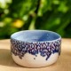 Pot boule bleu en porcelaine