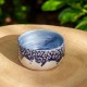 Pot boule bleu en porcelaine