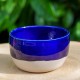 Pot boule bleu cobalt