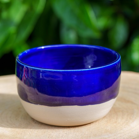 Pot boule bleu cobalt