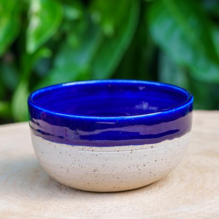Pot boule bleu cobalt