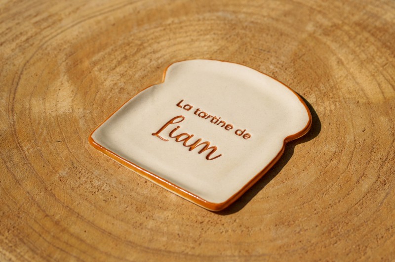 Assiette tartine Personnalisée