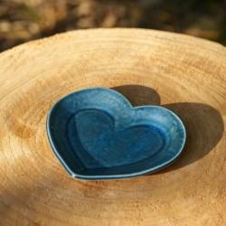 Coupelle Coeur Bleue satinée