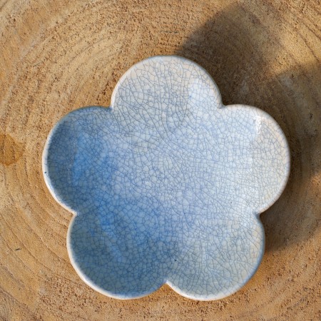 Coupelle fleur effet Raku