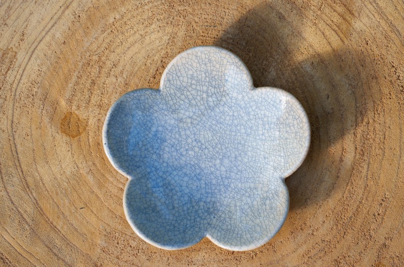 Coupelle fleur effet Raku