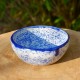 Bol blanc moucheté bleu