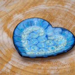 Coupelle Coeur bleue écailles de tortue